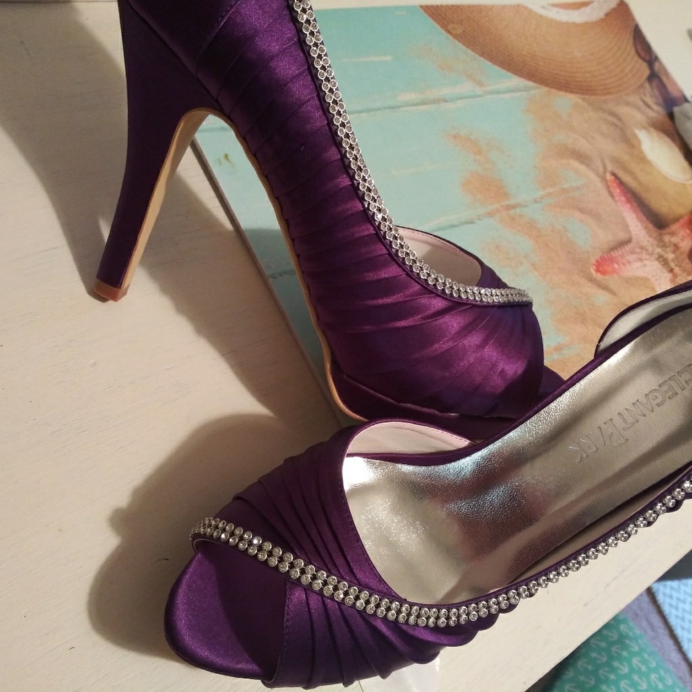 Purple Heel Pumps